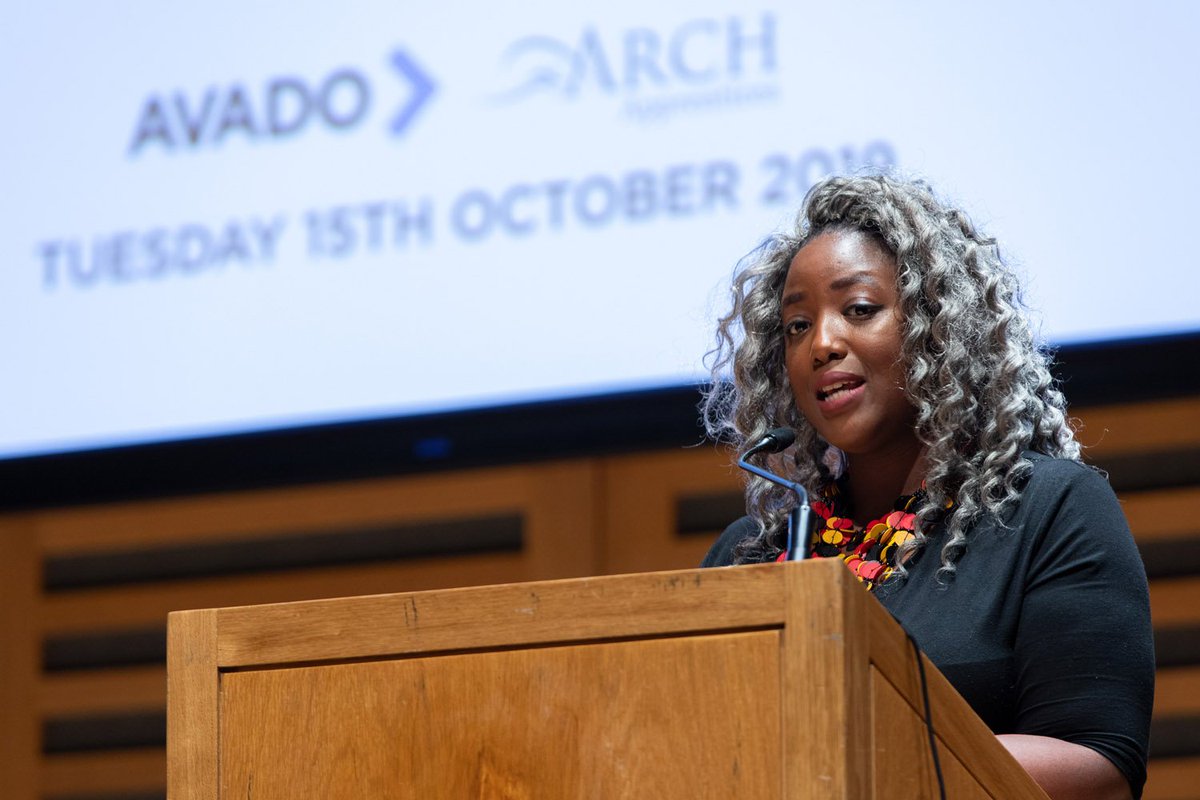 Avadolearning's tweet photo. “The learning doesn’t stop now, nor should it ever”

Anne-Marie Imafidon @aimafidon shares her advice to our #ArchGrads2019 to keep learning in preparation for the #FutureofWork and #4IR but also to keep being different and embracing different.

#AVADOLearning @ArchApprentices https://t.co/kePZwCTVZh