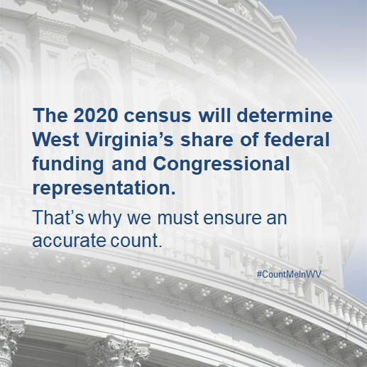 WVCBP's tweet photo. One in four WV residents live in a hard-to-count Census tract. Without full participation in the #2020Census, these communities will be in danger of missing out on federal funding for community resources and political representation. #CountMeInWV https://t.co/tBpJIqcZFc https://t.co/FRf7RRtF2z