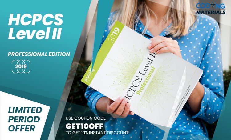 CodingMaterials's tweet image. Now in stock HCPCS 2019 Level II Professional Edition Codebook
Hurry up! Available for exams with 10% Discount.
USE Coupon Code: “GET10OFF”
Order Today: tiny.cc/s0joez
#hcpcscodebook #hcpcs #medicalcodebooks #medicalcoding #discountbooks #ama #hcpcs2019 #medical