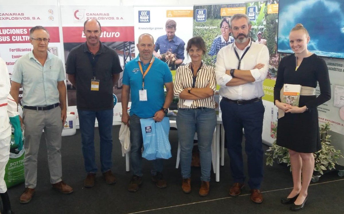 Hasta el sábado estamos participando, junto a nuestro distribuidor #CESA, en #ExpoAgroCanarias ▶️ ¿#SabíasQue el #plátano, el #tomate y la #papa son algunos de los principales cultivos en #Canarias? 🍌 Visítanos y conoce nuestra propuesta de #fertilización para estos #cultivos 🍅