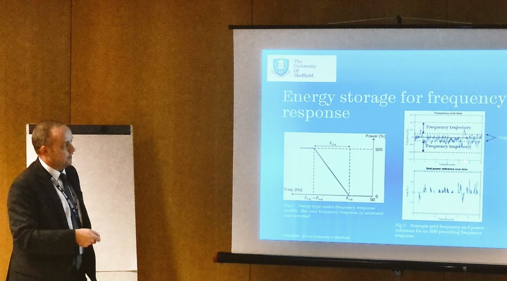 gladwin_dan's tweet photo. My turn to present our paper on an energy storage system fequency response payment analysis for the electricity transmission grid in Ireland. #EnergyStorage #IECON2019 @TUoSEEE @UoS_CREESA https://t.co/4x2LSQzwf2