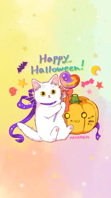 ?10月なのでハロウィンな壁紙をつくりました??
個人利用の範囲で、よかったら使ってくださいませ?? 