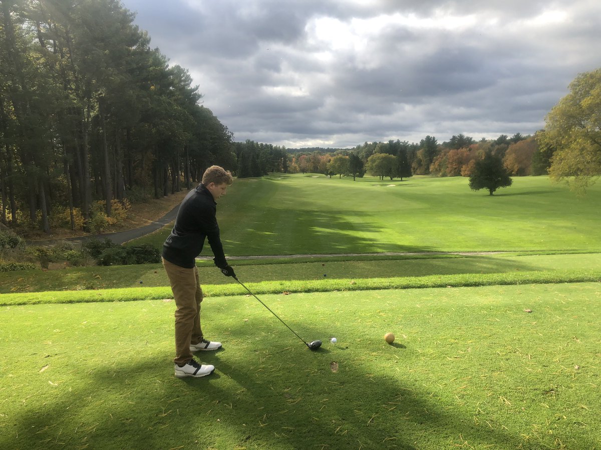 GolfStoughton's tweet photo. Patrick Smith kicking off the 2019 Hockomock Golf Championships!! https://t.co/iRqP4rHrwh