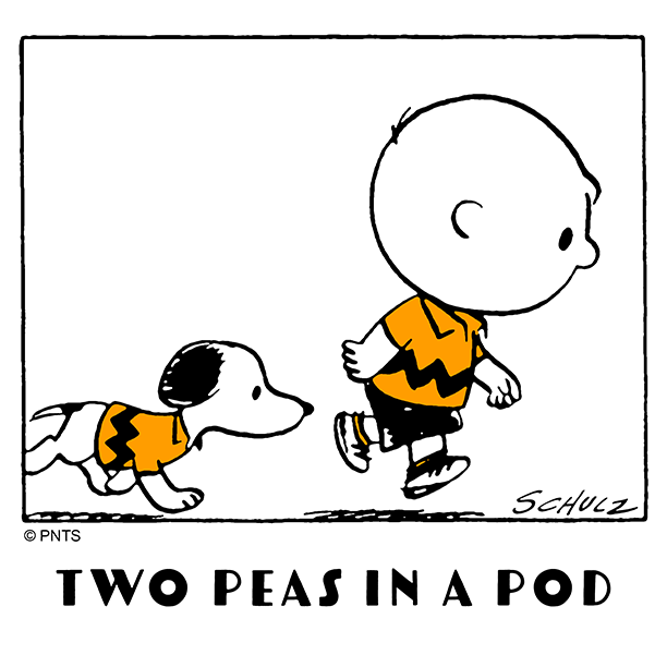 Snoopy's tweet photo. We are two peas in a pod. https://t.co/chprMQXMM8