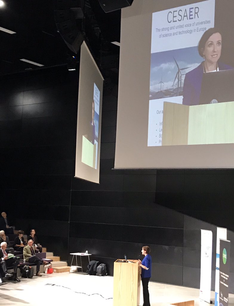 bearore's tweet photo. ‘It is crucial that universities make their voice heard now when the new 🇪🇺EU budget is being negotiated, you have the full support from @vonderleyen, @GabrielMariya and @EU_Commission — says @VDebiaisSainton at #CESAER2019
#EUinvestinknowledge 👉 https://t.co/cqFXK2PTUS https://t.co/4MxkC6ZJga