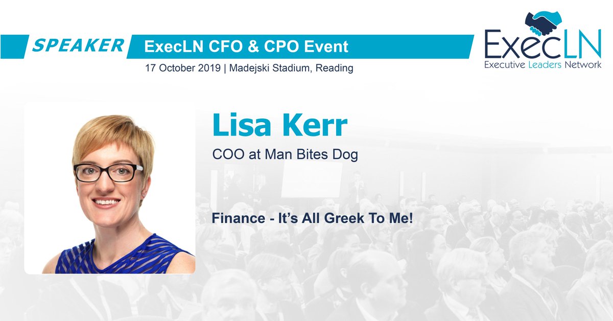 ExecutiveLN's tweet image. Now in the Royal Suite join Lisa Kerr from @manbitesdogb2b for her session - Finance – It’s All Greek To Me!

#ExecLN #ELN