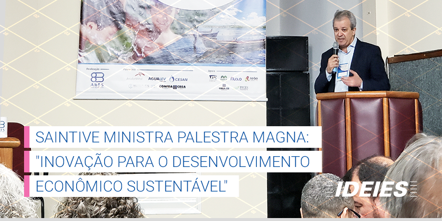 Observ_Findes's tweet photo. A palestra magna do II Seminário Nacional de Recursos Hídricos e Saneamento Ambiental, que começou hoje, foi do Diretor Executivo do Ideies, Marcelo Saintive, com o tema "Inovação para o Desenvolvimento Econômico Sustentável" para os participantes. Veja: https://t.co/VzD7dikuh4 https://t.co/PsIstfKszS