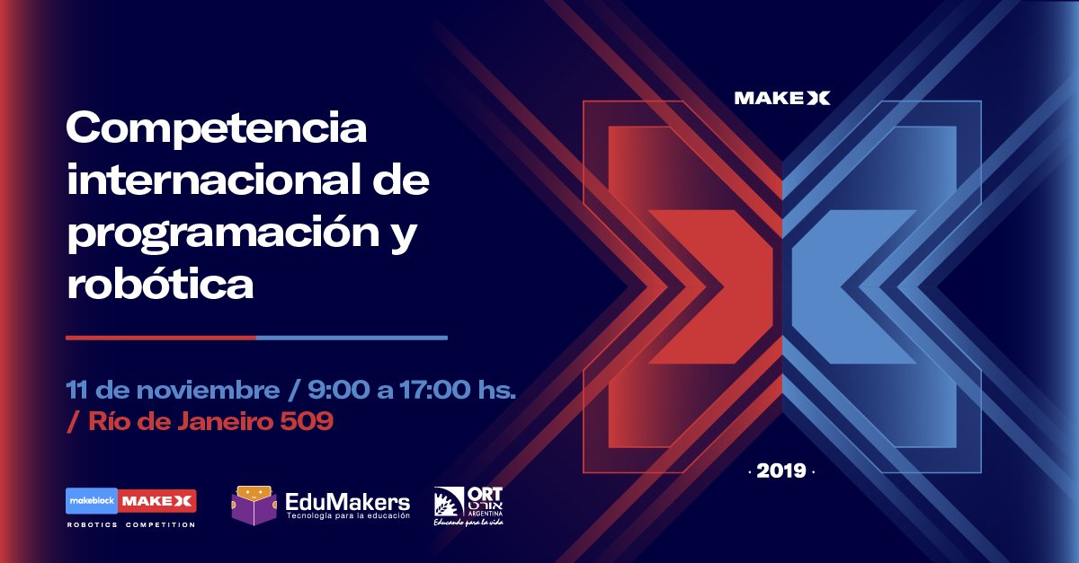 La Escuela recibe a MakeX, certamen para aprender Ciencias, Tecnología, Ingeniería, Arte y Matemáticas. Los chicos mejorarán su pensamiento lógico, aprenderán estrategias de colaboración y desarrollarán habilidades de resolución de problemas. Conocé más: bit.ly/2OSiZO4