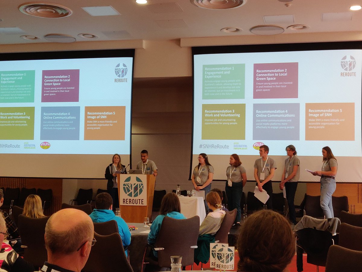 GrayMaag40's tweet photo. Fantastic to hear from and engage with enthusiastic #SNHReRoute members about their organisational impact, leading decision making and bringing real change to policy, practices & services.
By young people & for young people!
@welovehistory @nature_scot @SCRAOnline @YoungScot https://t.co/IT25r7gEYm