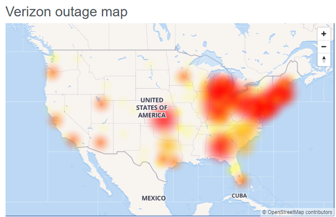 Tds Internet Outage Map Verizon Outage: Verizon Outage Hits Customers Across The U.s. - Cbs News