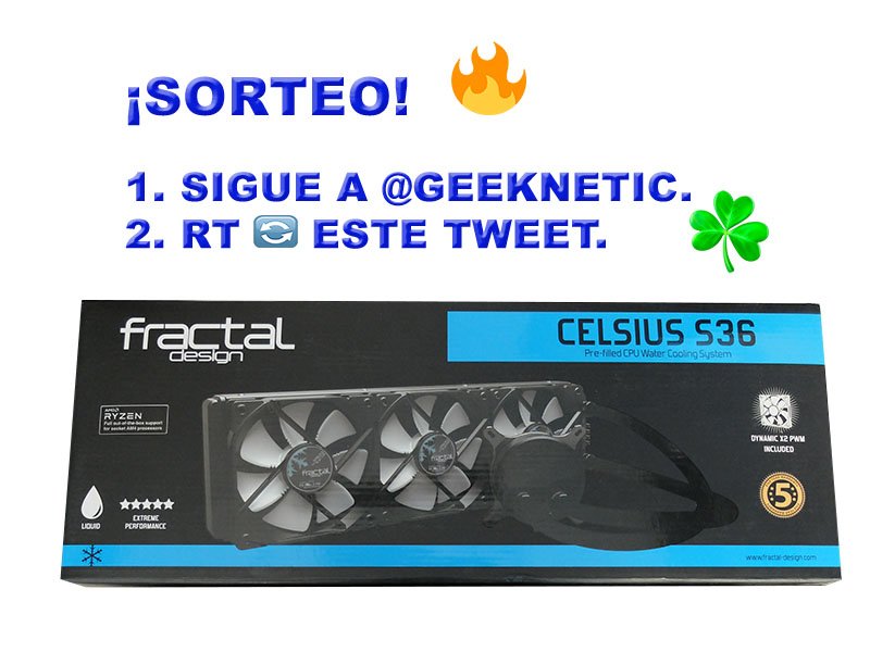 🔥SORTEO🔥 

¡Qué no se te caliente la CPU! Sorteamos un Kit de refrigeración líquida #FractalDesign #CelsiusS36 ❄️

Para participar:👇
1️⃣ Sigue a <a href="/Geeknetic/">Geeknetic</a>. 
2️⃣ RT 🔁este tweet.

El sorteo finaliza el miércoles 23 de octubre a las 20h.
¡Suerte!🍀