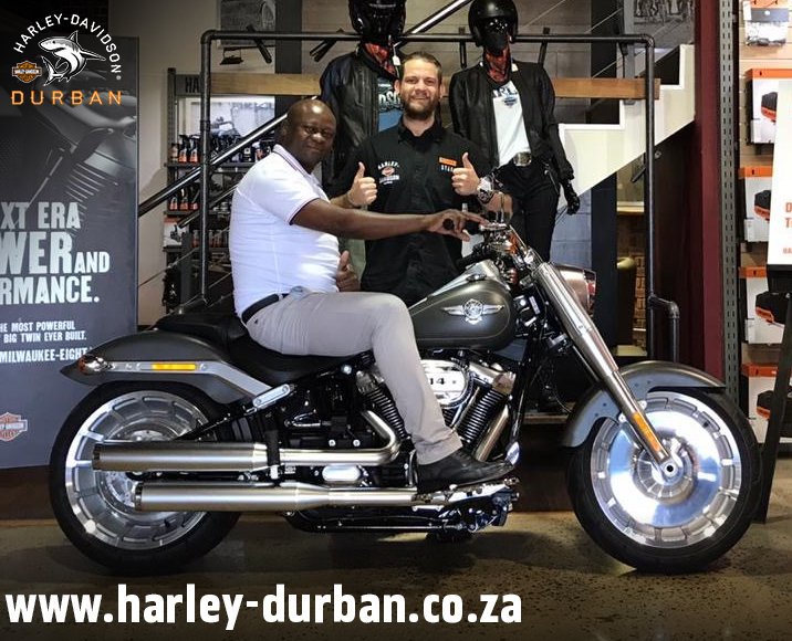 HD_Durban's tweet photo. Thank you, Philani, for your ongoing support and congratulations on the purchase of your impressive Fat Boy®! May your new motorcycle take you on many memorable adventures. Ride safe! #harleyowner #Durban #FatBoy #harleydavidson https://t.co/lpXkE3nKqb