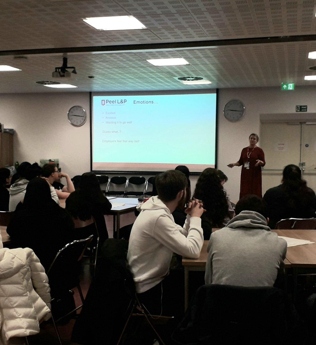 Great to have @westwell_carrie from @PeelLandP in yesterday to help prepare our students who are about to embark on their 50 day industry placements! #workready #industryplacement #tlevels