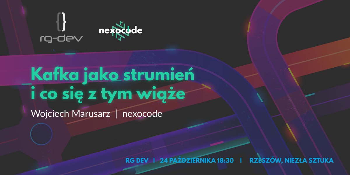 nexocode_com's tweet image. One week to go! Next Thursday you can hear more about #ApacheKafka and #KafkaStreams on @rgDevRze meetup in Rzeszów proudly presented by our teammate Wojciech Marusarz
See you there 🔜 
meetup.com/rg-dev/events/…
#reactiveapps #Kafka #java #rzeszów #rgdev