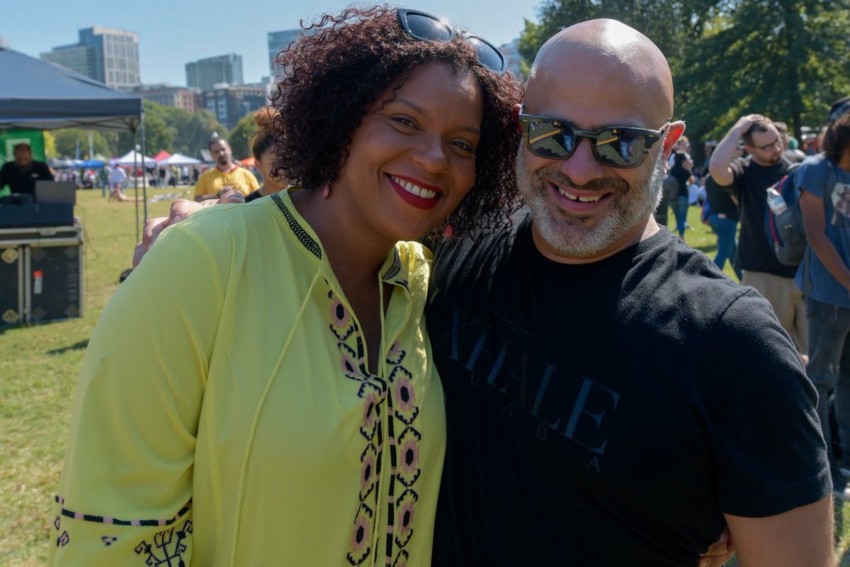 futurefarmtech's tweet image. FFT's George Groccia and Kim Nancoo enjoying freedom rally