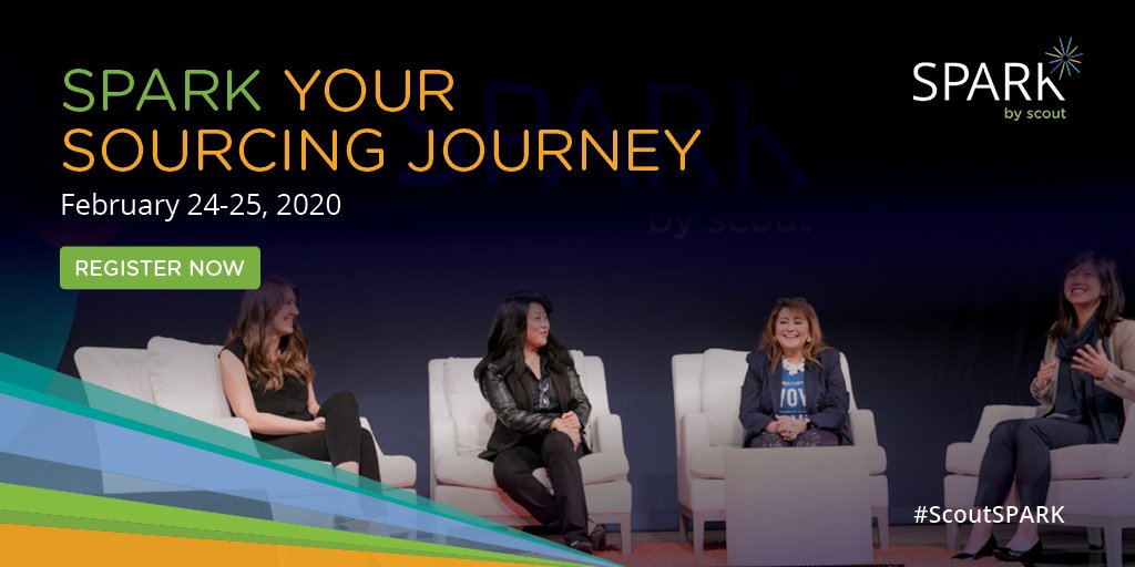 ScoutRFP's tweet photo. On stage at #ScoutSPARK last year, leaders from @Zappos and @Adobe discussed future trends in #procurement and #sourcing in a digital age.
Register for SPARK 2020 to spark your sourcing journey: https://t.co/dfWy5bHx4P https://t.co/BVLrkQiboE