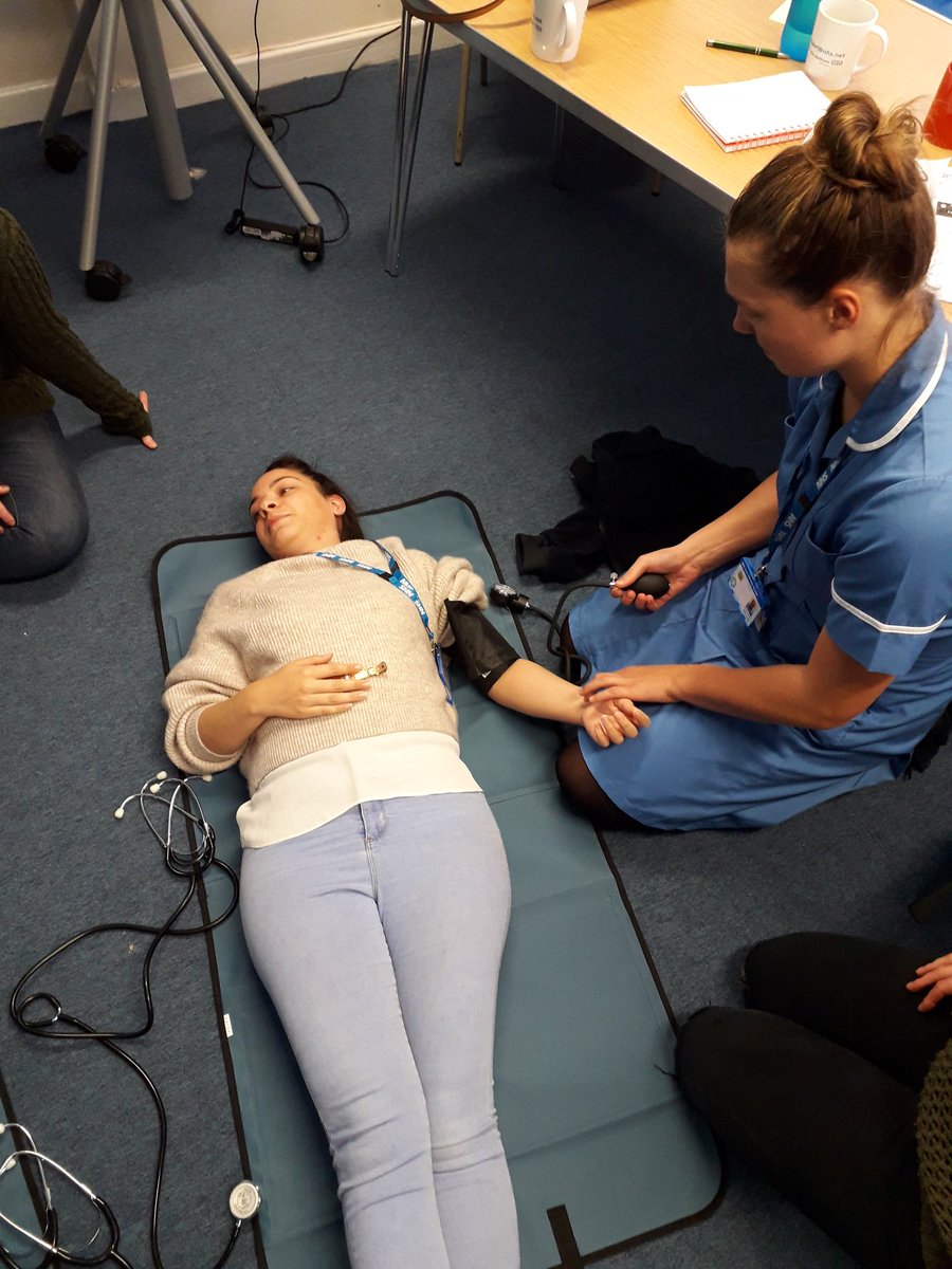 Our fantastic newly registered staff practicing lying and standing bp. Great workshop with them.  Fantastic group <a href="/SheilaSorby/">Sheila Sorby RGN, BSc, MSc, QN</a> @stephlawrence5 <a href="/LCHNHSTrust/">LCH NHS Trust</a> <a href="/mckaig_jude/">Jude Mckaig</a>