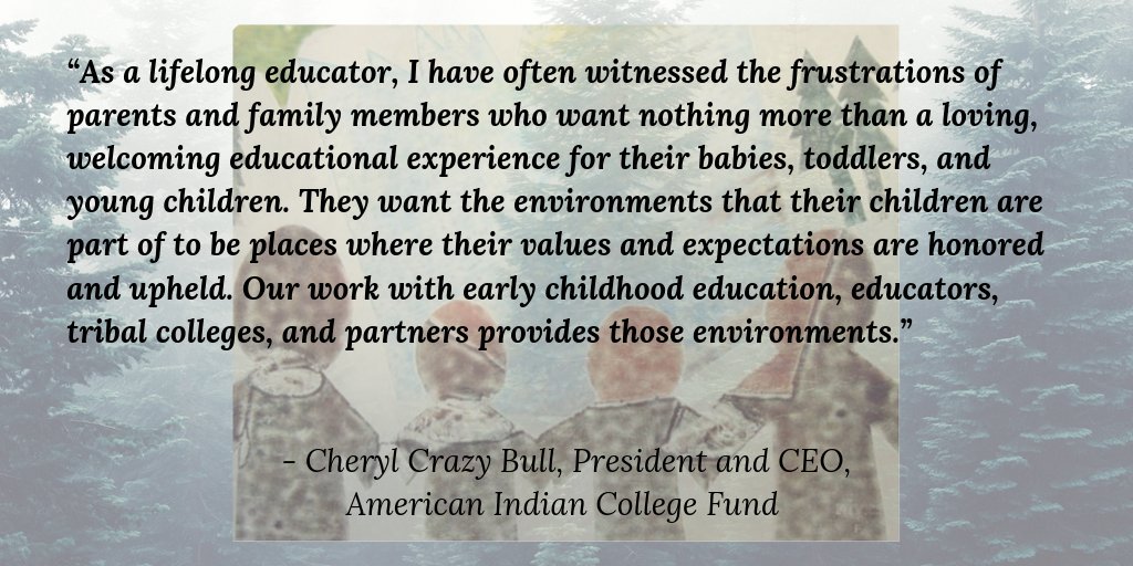 Wakanyeja_ECE's tweet image. Read more about the College Fund’s #ECE partnerships with #TribalColleges in our ECE Report: bit.ly/2AUeXwg.

Also found on our webpage: bit.ly/33A1dDv. 

#NativeECE #NativeTeachers #FortheWisdomoftheChildren #EducationIsTheAnswer