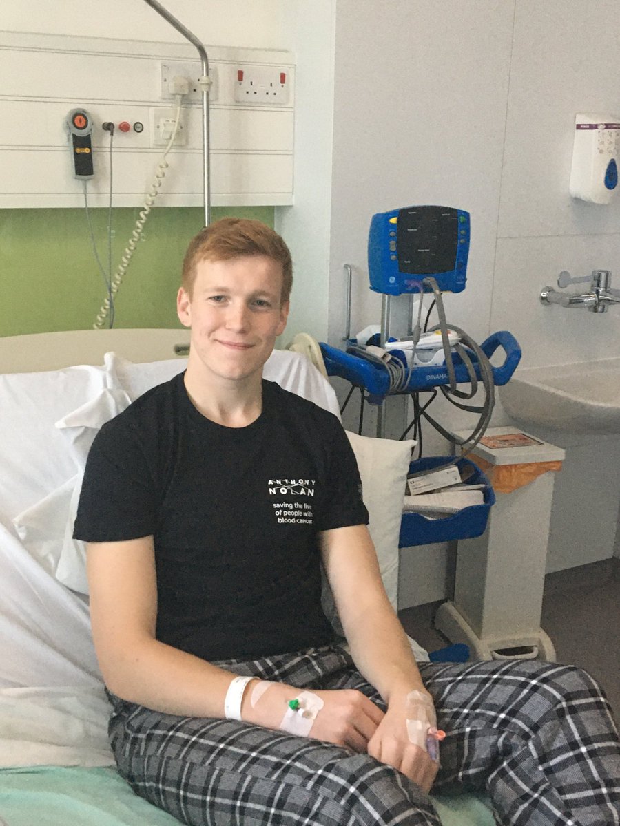 HayPilon's tweet image. Very proud of Tom today, he donated stem cells for a patient with blood cancer with the ⁦@AnthonyNolan⁩ charity, he went to theatre this morning and now he’s back on the ward feeling fine. Please sign up if you can and change a life