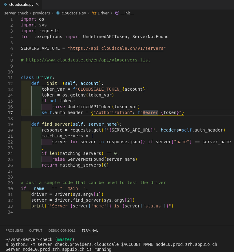 joaompinto4's tweet image. Having fun improving some scripts with a Python &quot;driver&quot; for the cloudscale.ch API .

#vhsn #cloudscale #DevOps