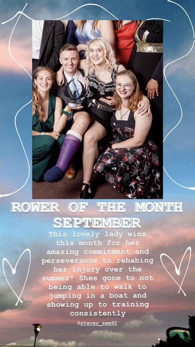 Congratulations to this lovely lass on getting our prestigious rower of the month award!!! (This award is on the same level as a Nobel Peace prize if you didn't already know)🏆