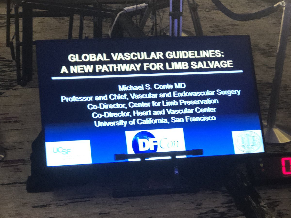 jmills1955's tweet photo. @DFCon #DFCon2019 kicks off with Professor Mike Conte @UCSFvascular outlining #GlobalGuidelines for #CLTI and #DFU #ComprehensiveVascularCare @VascularSVS @APMA https://t.co/86zzUjODl9