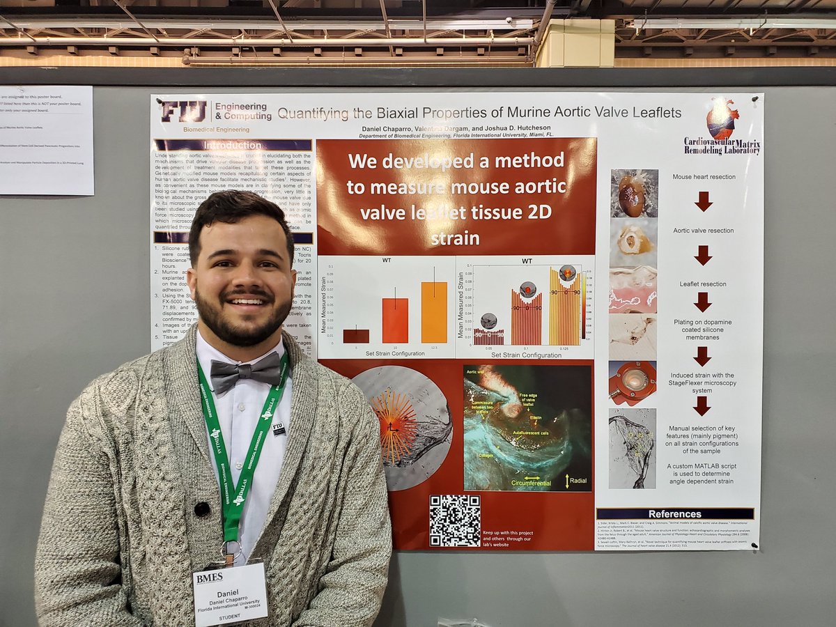 Morning poster session done! Had a blast presenting my research to fellow scientists. Come check me out during the afternoon session! #BMES2019 #aorticvalve #PhD #poster743 #CMRL