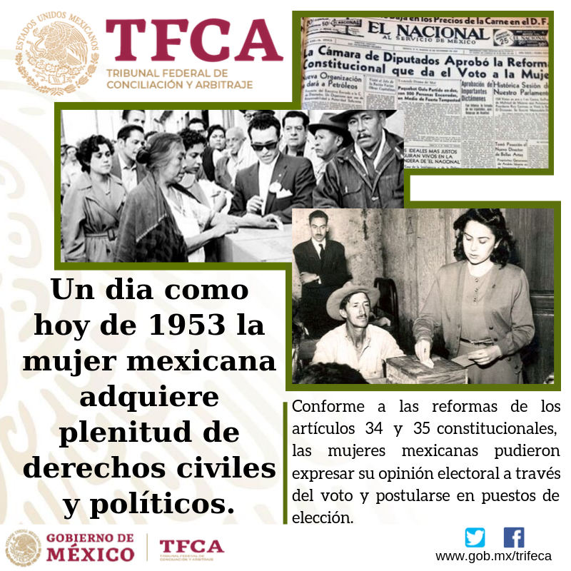 Este 17 de octubre conmemoramos la participación política de la mujer en México.
