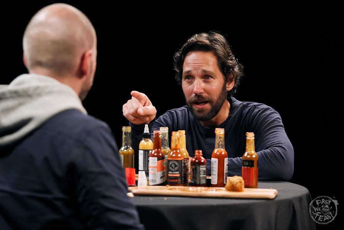 Sean Evans on X: "I don't say this often but here's Paul Rudd on a must  watch episode of Hot Ones https://t.co/Tg4wAQPbzD https://t.co/MvTvnmfnwr"  / X