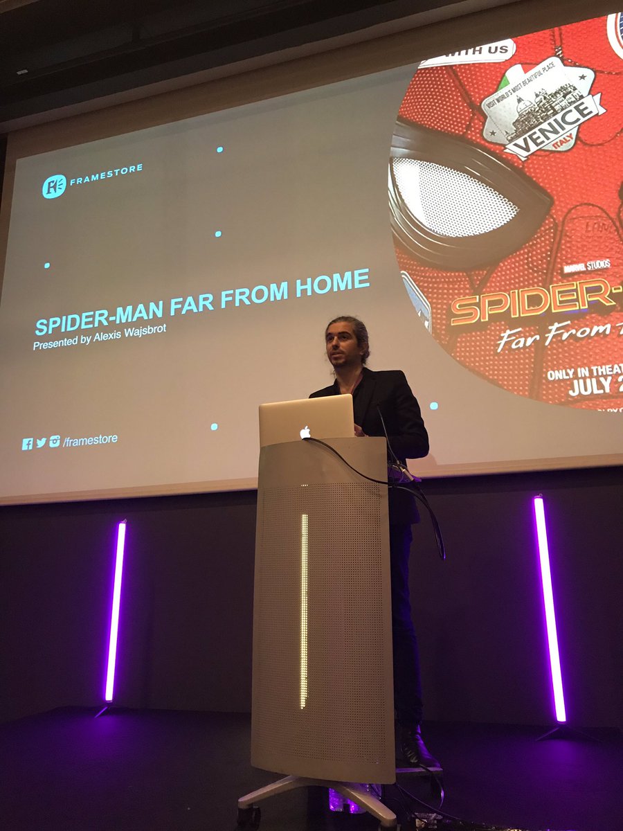 En conférence : <a href="/alexis_w/">Alexis Wajsbrot</a> qui a supervisé une scène d’effets speciaux du dernier #Spiderman #MDF19