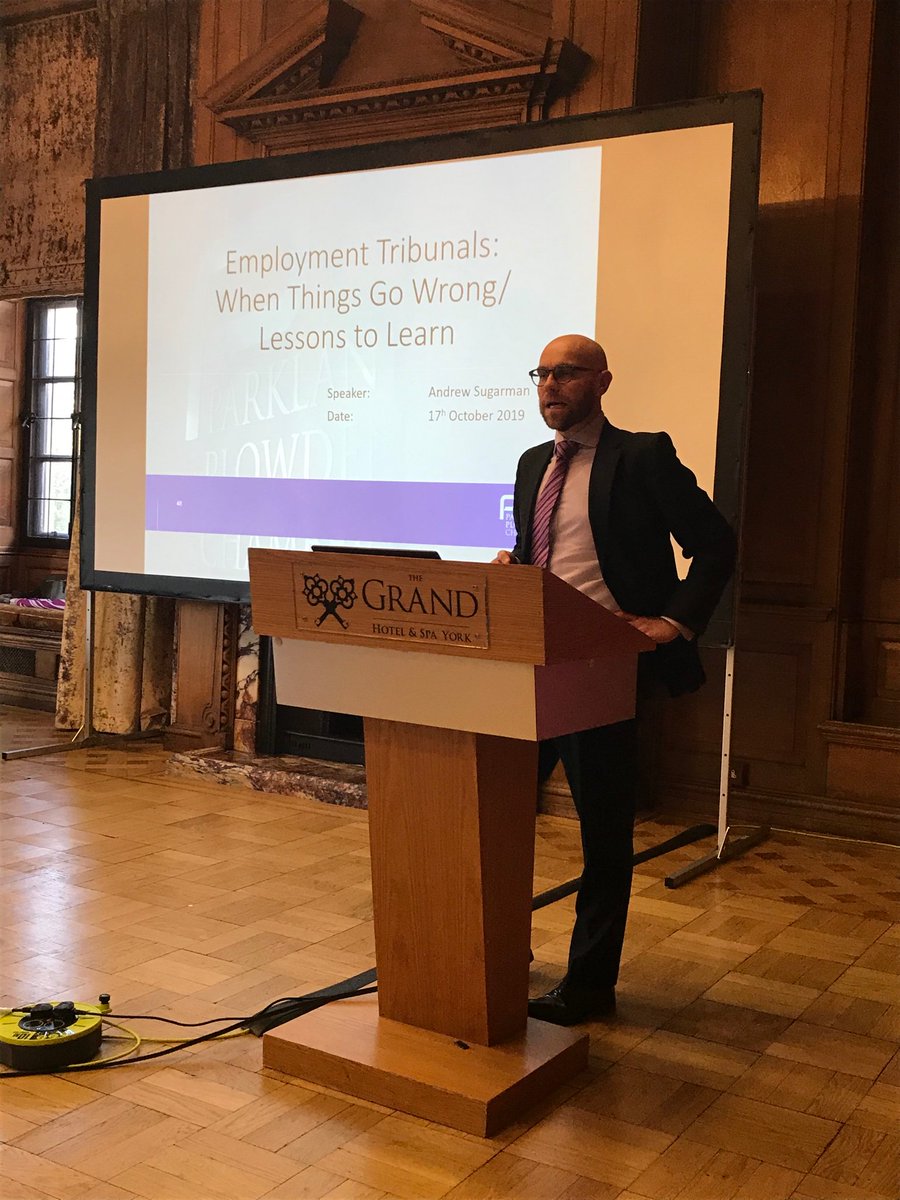 torque_law's tweet photo. Andrew Sugarman from @ParklanePlowden beginning his talk on employment tribunals 

#TorqueTraining https://t.co/zXCNVnfAqk