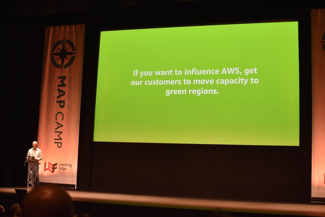 if you want to influence AWS, get our customers to move capacity to green regions