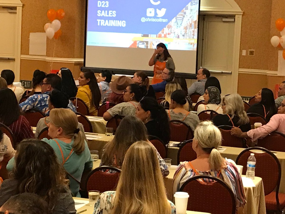 Julie presenting D23 Sales Training