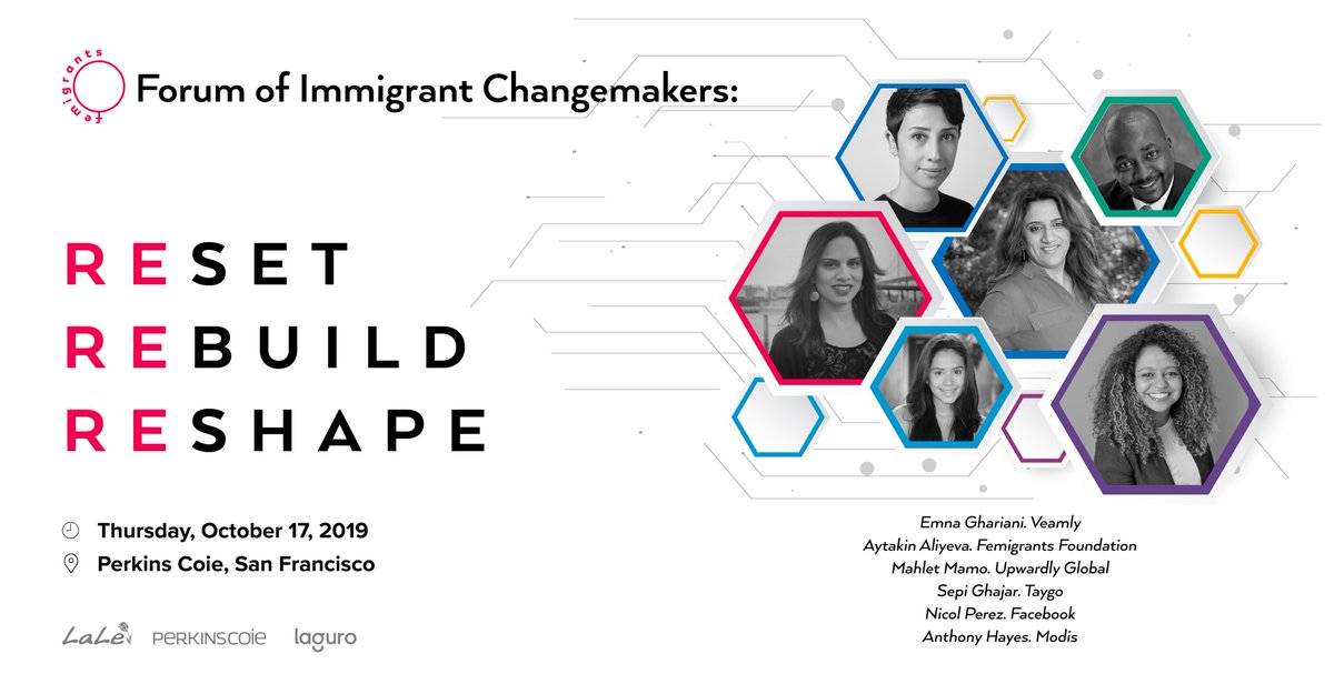 The Countdown has started! ⏳The 'Forum of Immigrant Changemakers: Reset. Rebuild. Reshape' is happening TONIGHT!💃🏽
Learn how to:
- Positively RESET your mindset 
- Successfully REBUILD your career or life 
- Confidently RESHAPE the image of immigrants
eventbrite.com/e/forum-of-imm…