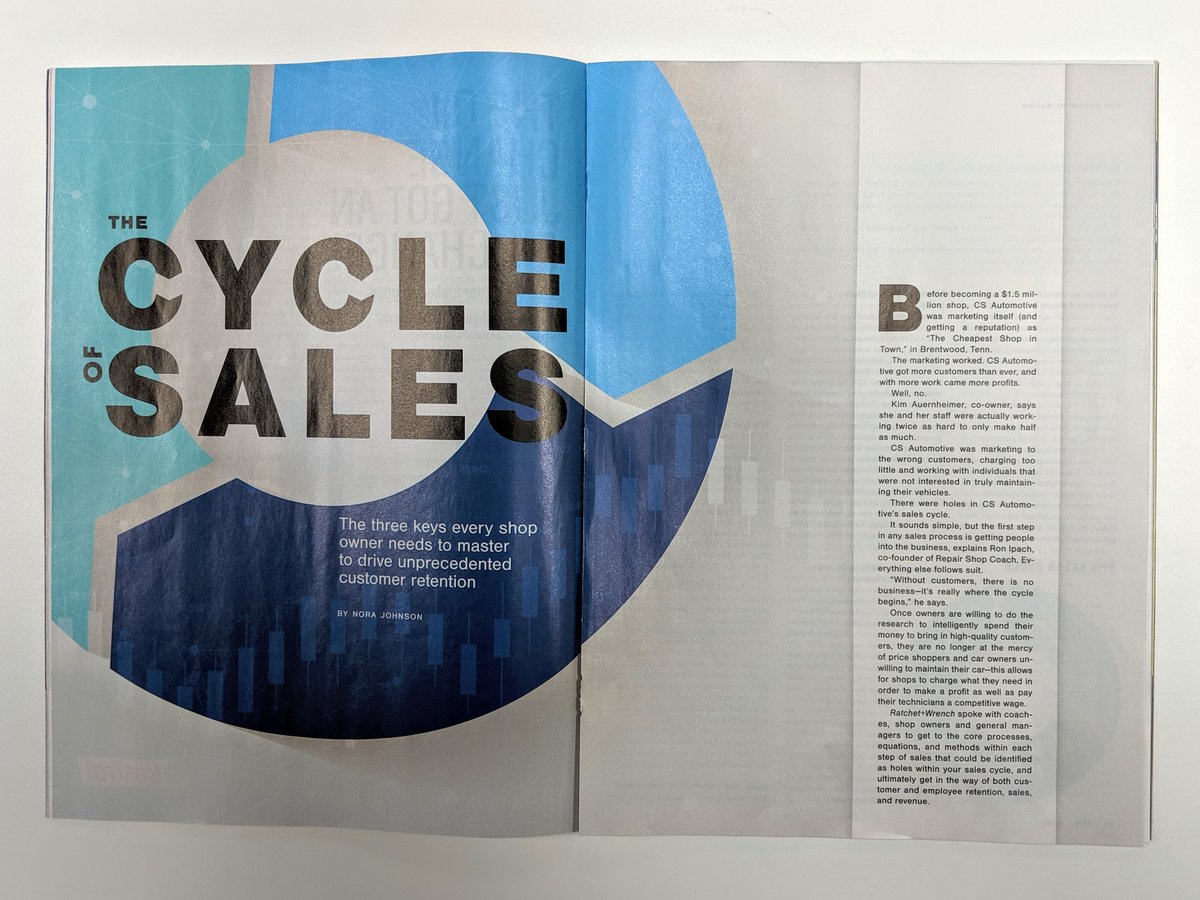 RepairShopCoach's tweet photo. Check out Ron Ipach's feature in the latest @RatchetNWrench magazine: "The Cycle Of Sales: The three keys every shop owner needs to master to drive unprecedented customer retention" (pg. 44-51).

Full Online Article 👉https://t.co/Mv4q2dIWtO https://t.co/vkv4rzlnia