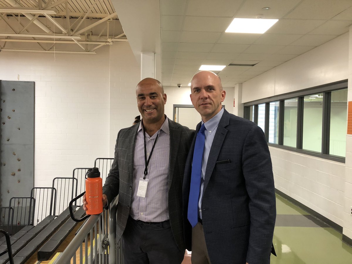 Two Newton Unified Basketball supporters attending today’s game