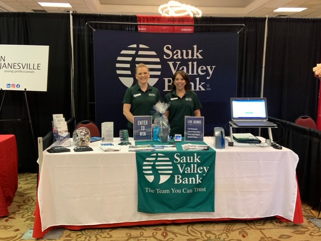 SaukValleyBank's tweet photo. Stop by booth #31 at the #rockregionalbusinessexpo &amp; chat with the SVB team for your chance to win an Echo Show. Grab some giveaways and check out our live demos too. Here till 7:00 pm. #forwardjanesville https://t.co/etqxFoKjOI
