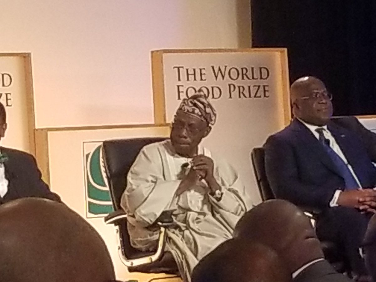 'I'm as proud to be a farmer, as I am to be the past president of my country.' ~ Past President of Nigeria (President Obasanjo) #foodprize19