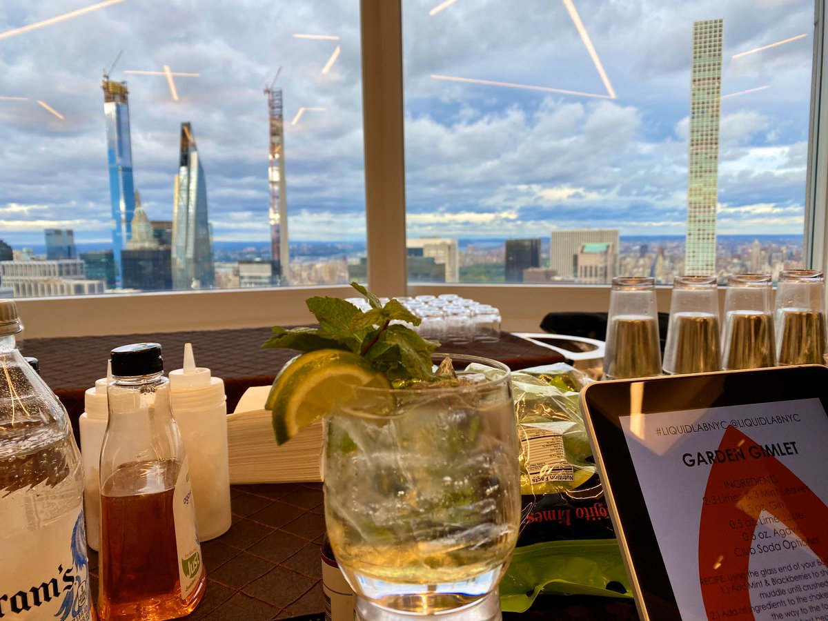 Our Garden Gimlet Cocktail is feeling the skyline <a href="/jpmorgan/">J.P. Morgan</a> event today! #cocktails #mixology #jpmorgan #mixologyny #nyc