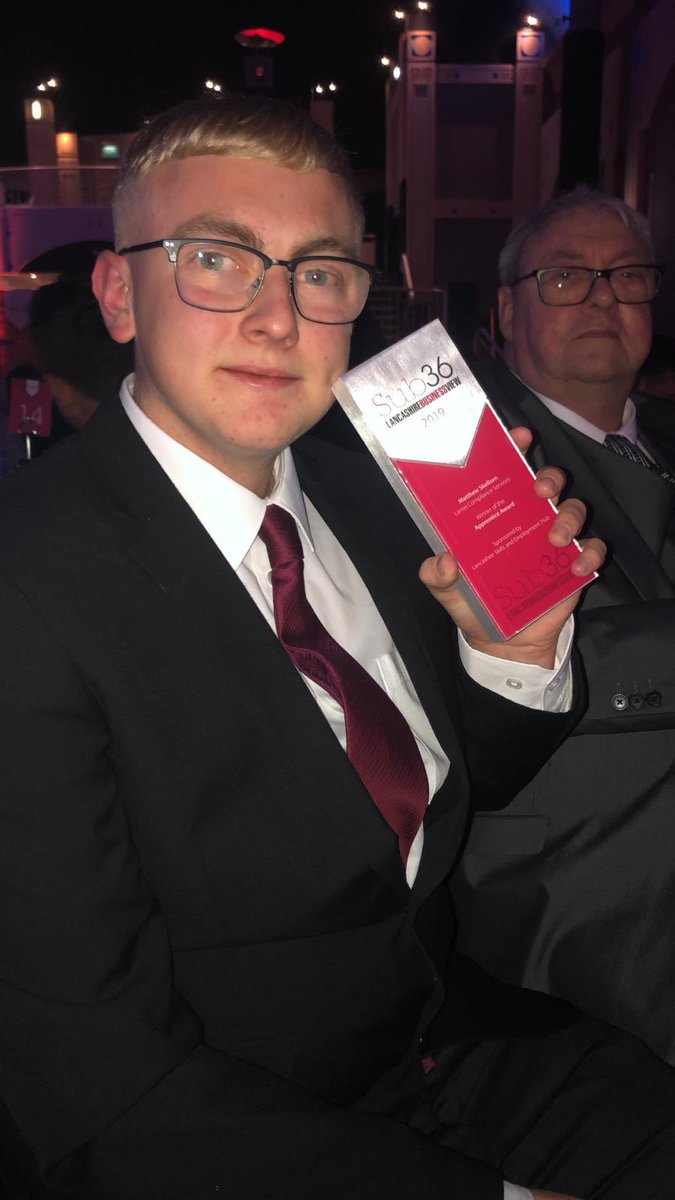 LanteiLearning's tweet photo. Well done to our very own Mathew Skellorn for picking up apprentice of the year at this years @LBVsub36 #sub36 #sub36awards we are so very very proud of you 💪🏻 https://t.co/NiEv2sBD0F