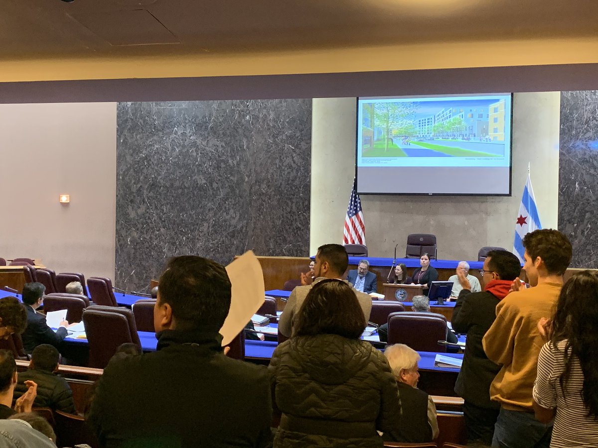 Glad to be one of the many supporters of the 100 affordable Emmett Street apartments this morning as they received unanimous approval from the Chicago Plan Commission <a href="/BickerdikeRC/">Bickerdike</a> @LSNAChicago <a href="/ChicagoDPD/">Chicago DPD</a> <a href="/LISCChicago/">LISC Chicago</a>