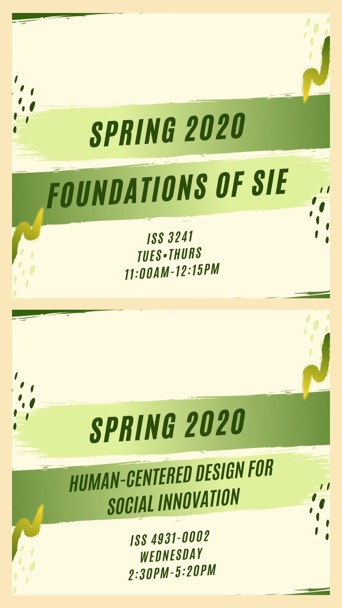 SieFsu's tweet photo. Registration for Spring 2020 is now open! Here are all the SIE courses being offered for the spring semester. To learn more about each course, click the newsletter link in our bio. https://t.co/mZW3pJRCSV