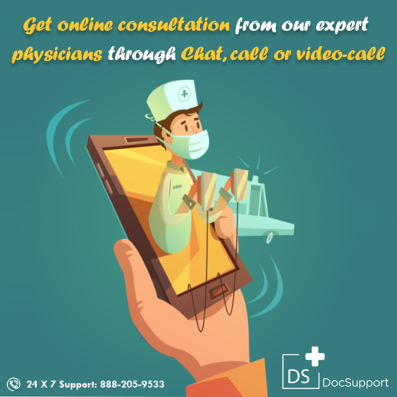 DOCSUPPORTLLC's tweet image. Get online consultation from our expert physicians through Chat, call or video-call.
24x7 support: 888-205-9533 or book an appointment @getdocsupport.com  
#docsupport #doconline #onlinedoctor #onlineconsultation #expert #physicians #chat #videochat #call #24x7