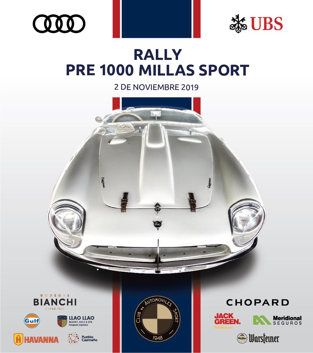 El próximo 2 de noviembre invitamos a Socios y Amigos a participar de una nueva edición del Rally Pre 1000 Millas

Más información en clubsport.com.ar

Inscripciones en es.surveymonkey.com/r/83GFWQW