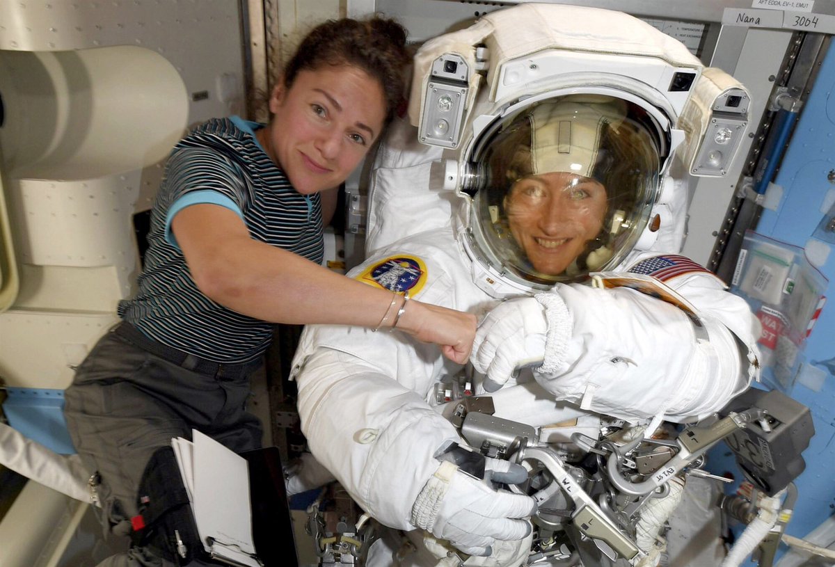 Friday, October 18 marks a historic day: The first ever all-female #spacewalk! Want to share congratulations or words of encouragement for <a href="/Astro_Jessica/">Jessica Meir</a> or <a href="/Astro_Christina/">Christina H Koch</a>? Send us a photo with your well-wishes and we might send it to the crew or air it on our live broadcast!