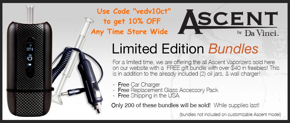 10% Off Ascent, high-end oil #vaporizer from DaVinchi.
 tinyurl.com/non32j8                                   
  #ecig #ecigs #vape #vapelife