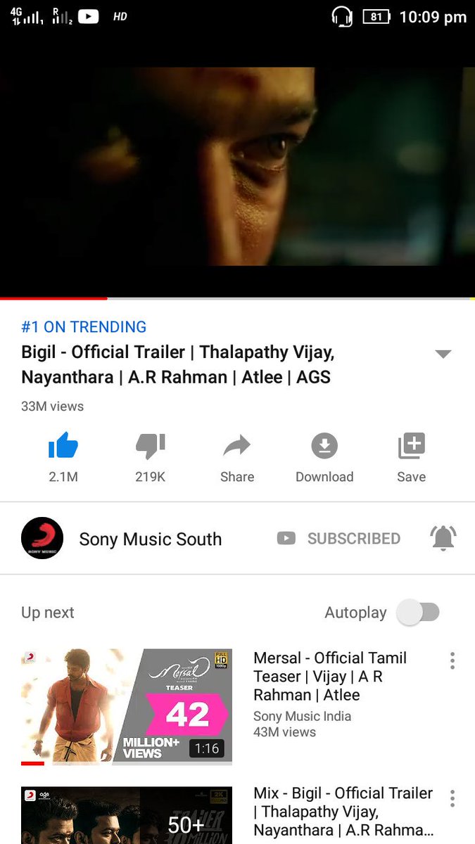 THARUN96574825's tweet photo. BIGIL Trailer Hits 2.1M+ Likes
Zero Trailers Hits 2M+ Likes
Now Thalapathy #BigilTrailerRecords At Top #PodraVediya.💥💥💥💥💥💥💥........#Bigil #BigilDiwali #BigilCensored #BigilReleaseUpdate https://t.co/BwQdCaUP6M