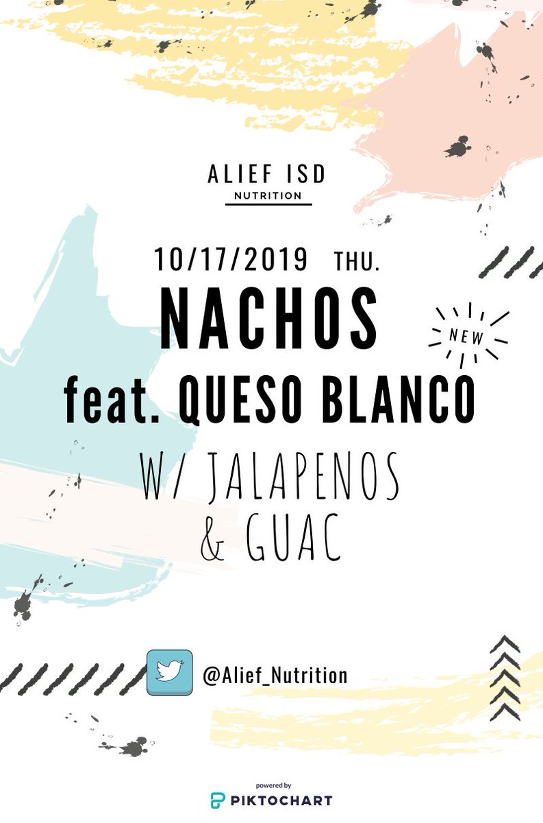 Today we are doing Nachos with a twist! Queso Blanco, , guac, & jalapenos are being served in your school cafes! #NSLW #WhatsYourLunchPlaylist