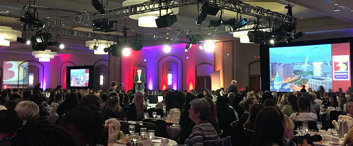 NatlPAT's tweet photo. #PATCON19 keynote speaker Dr. Junlei Li discusses “Did You Ever Wonder About the Difference You Make?” His talk is about the challenges we face and an affirmation of the ways we make a difference by being helpers in our communities, with our families, and for each other. https://t.co/fFlMQHTwHG