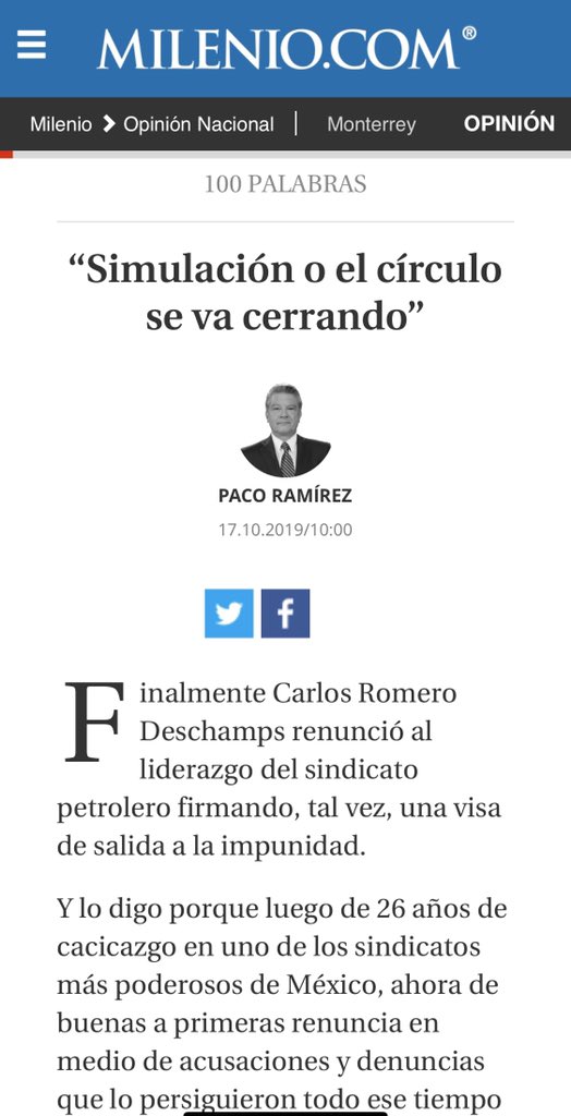 ramirezpaco's tweet photo. #RomeroDeschamps la renuncia, aquí mis 💯 #100Palabras de @MeganoticiasTVC en @Milenio #Opina y #Compartelas 😉👉🏼 https://t.co/Ra9g2LmoFl https://t.co/3OUuagiW7L